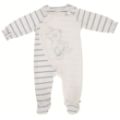 Noukies Pyjama Chat Iris Jersey Blanc Rayé Bleu - 6 mois