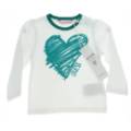 Tee-Shirt Manches Longues Coeur Vert -  24 mois Guess Enfant