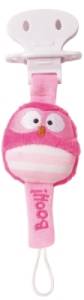 Attache Tétine Chouette Rose Luminou Booh