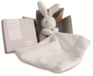 Doudou Lapin Avec Mouchoir