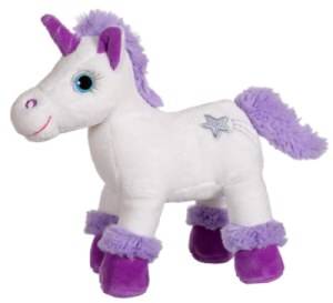 Peluche Sonore Licabella Blanc Mauve - 30 cm