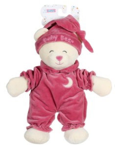 Peluche Ours Baby Bear Vieux Rose - 30 cm