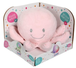 Peluche Veilleuse Pieuvre Rose