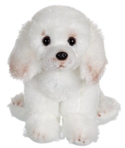 Peluche Chien Caniche Blanc Floppipup - 22 cm