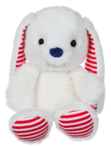 Peluche Lapin Blanc Marinières - 24 cm