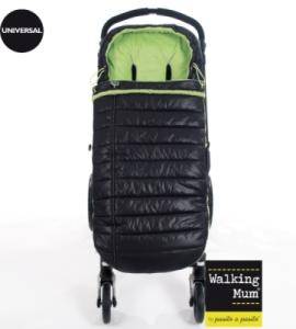 Chancelière Poussette Noire Citron Vert Verbier