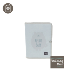 Protège Carnet de Santé Hello Baby Gris