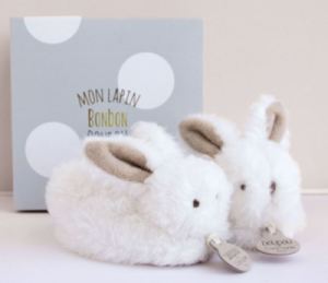 Coffret Chaussons Lapin Taupe