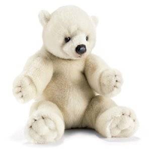 Peluche Ours Polaire Assis 35 cm