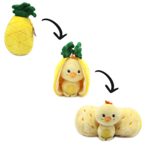 Peluche Réversible Ananas Poussin Nugget Flipetz