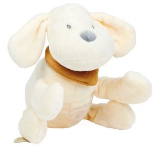 Peluche Chien Charlie Vanille - 33 cm