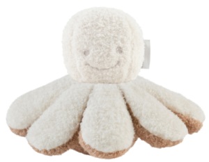 Peluche Pieuvre Grelot Teddy Crème