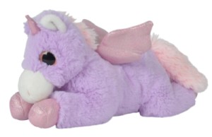 Peluche Licorne Couchée Violet - 27 cm