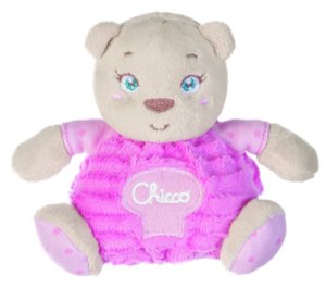 Peluche Petit Ourson Rose avec Hochet