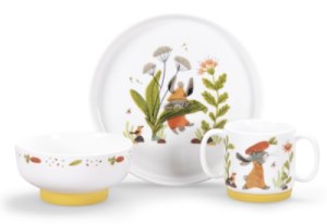 Coffret Repas Porcelaine Trois Petits Lapins