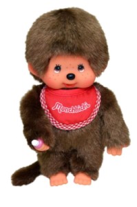 Peluche Monchhichi Garçon Rouge - 20 cm