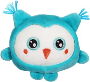 Peluche Squishimals Chouette Hooty Bleue 32 cm