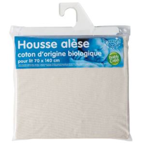 Housse Alèse Coton Biologique Ivoire - 70x140 cm