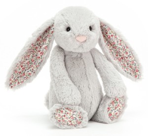 Peluche Lapin Blossom Gris - 31 cm