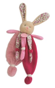 Doudou Lapin Poupi Rose