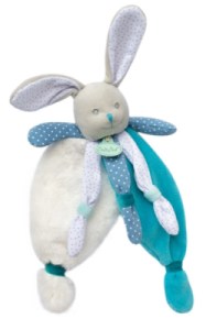 Doudou Lapin Poupi Bleu