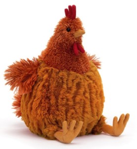 Peluche Poule Cecile - 23 cm
