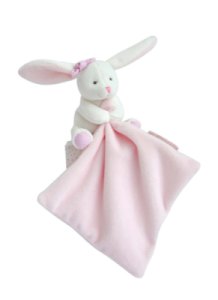 Doudou Lapin Rose Mouchoir