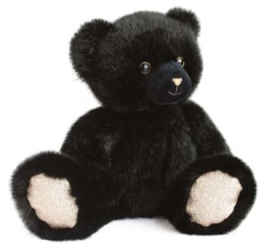 Peluche Ours Collection Noir Smocky - 37 cm