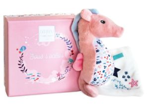 Peluche Hippocampe Rose et Doudou Sous l'Océan