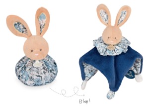 Doudou Boule Lapin Bleu