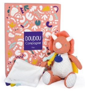 Peluche Pantin avec Doudou Dino Lou Calinosaures