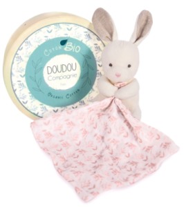 Peluche Lapin Rose avec Doudou Botanic Bio