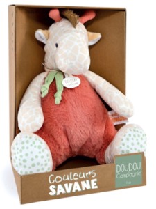 Peluche Girafe Couleurs Savane - 30 cm