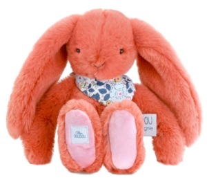 Peluche Lapin Fleurette Terracotta - 25 cm