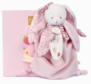 Doudou Lapin Vanille Fraise