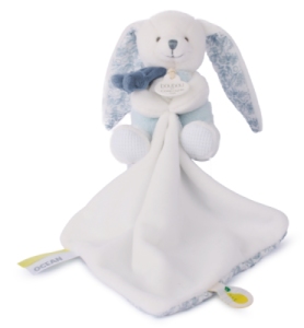 Doudou Lapin avec Mouchoir Coeur Océan