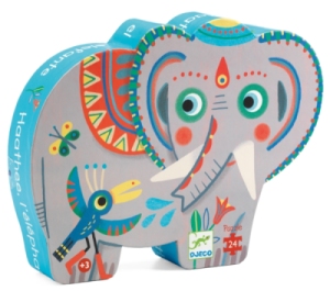 Puzzle Silhouette Haathee éléphant d'Asie