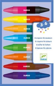 8 Crayons de 16 Couleurs