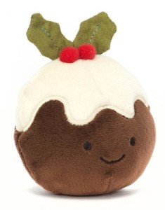 Peluche Mini Gâteau Pudding de noël Festive