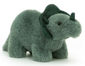 Peluche Mini Triceratops Fossilly  - 10 cm