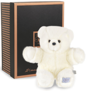 Peluche Ours Collection Prestige Blanc - 30 cm