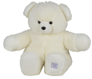 Peluche Ours Blanc Collection Prestige - 80 cm