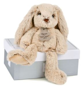 Peluche Lapin Beige les Copains Câlins - 25 cm