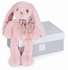 Peluche Lapin Rose les Copains Câlins - 25 cm