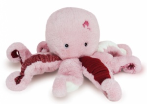 Peluche Pieuvre Rose Trésors Marins