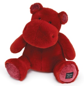 Peluche Hippo Hip Kiss Rouge - 40 cm