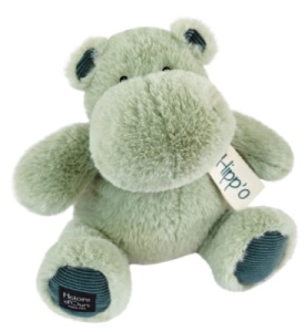 Peluche Hippo Vert Amande - 25 cm