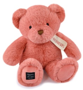 Peluche Ours Rose Praline Le Nounours - 28 cm