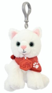 Porte Clés Chat Blanc SPA