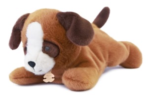 Peluche Chien Marron Les Ptits Relax - 30 cm